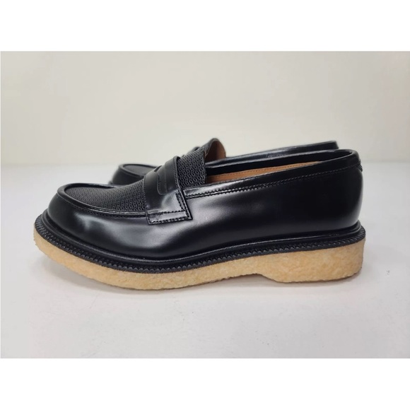 ADIEU PARIS Womens Black Leather Type 5 Penny Loafers Size EU37/ 7 US - Picture 4 of 12